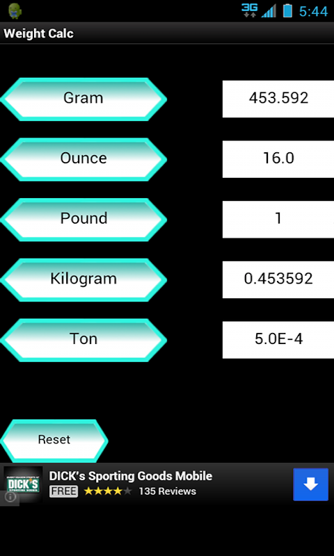 Weight Measurement Android App